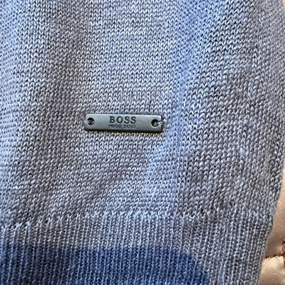 Hugo Boss Men’s Knit Sweater Linen Short Sleeve Grey Collar XXL